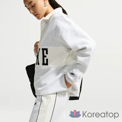 Топ женский Nike Studio Fleece Medium Weight Oversized Rugby Top, фото 3