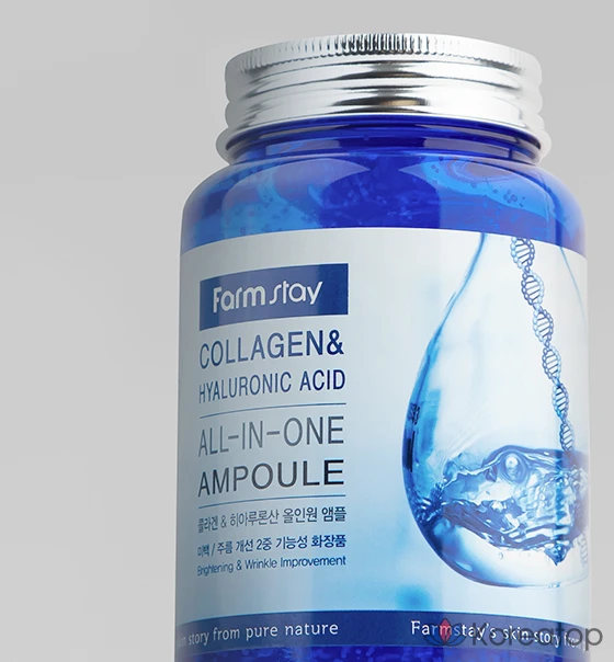 Ампульная сыворотка FarmStay Collagen &amp; Hyaluronic Acid All-in-One Ampoule, 250 мл, 1 шт.