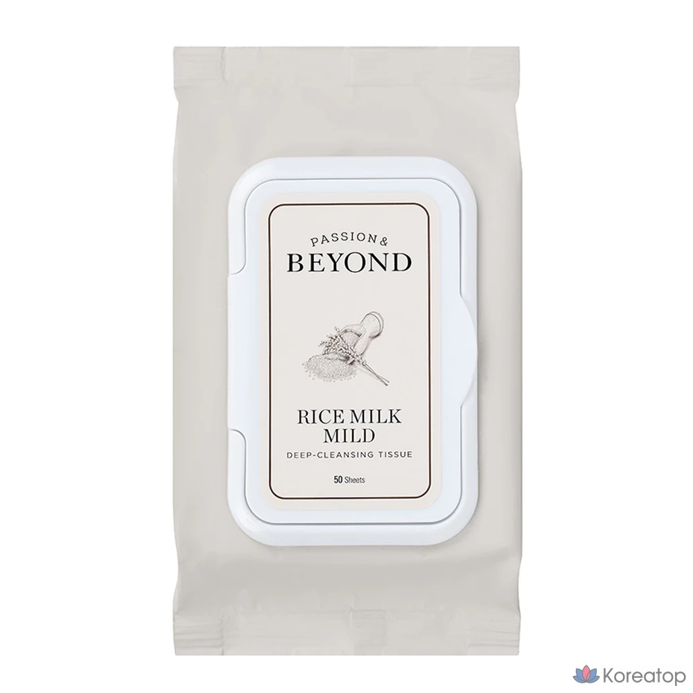 Очищающие салфетки BEYOND Rice Milk Mild Deep Cleansing Tissue, 50 шт.