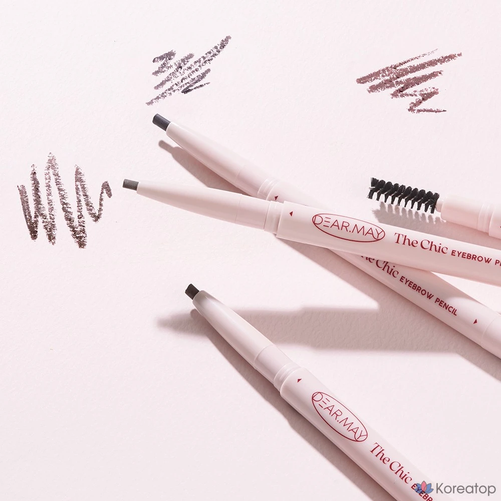 Карандаш для бровей DEARMAY The Chic Eyebrow Pencil, оттенок 02 Mocha Brown, 0.18 г, 1 шт., фото 3