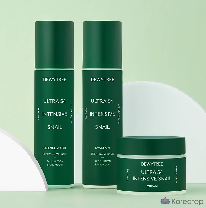 Набор для ухода Dewytree Ultra S4 Intensive Snail 3-piece Set (Cream 80 мл + Toner 150 мл + Emulsion 150 мл), 1 шт.