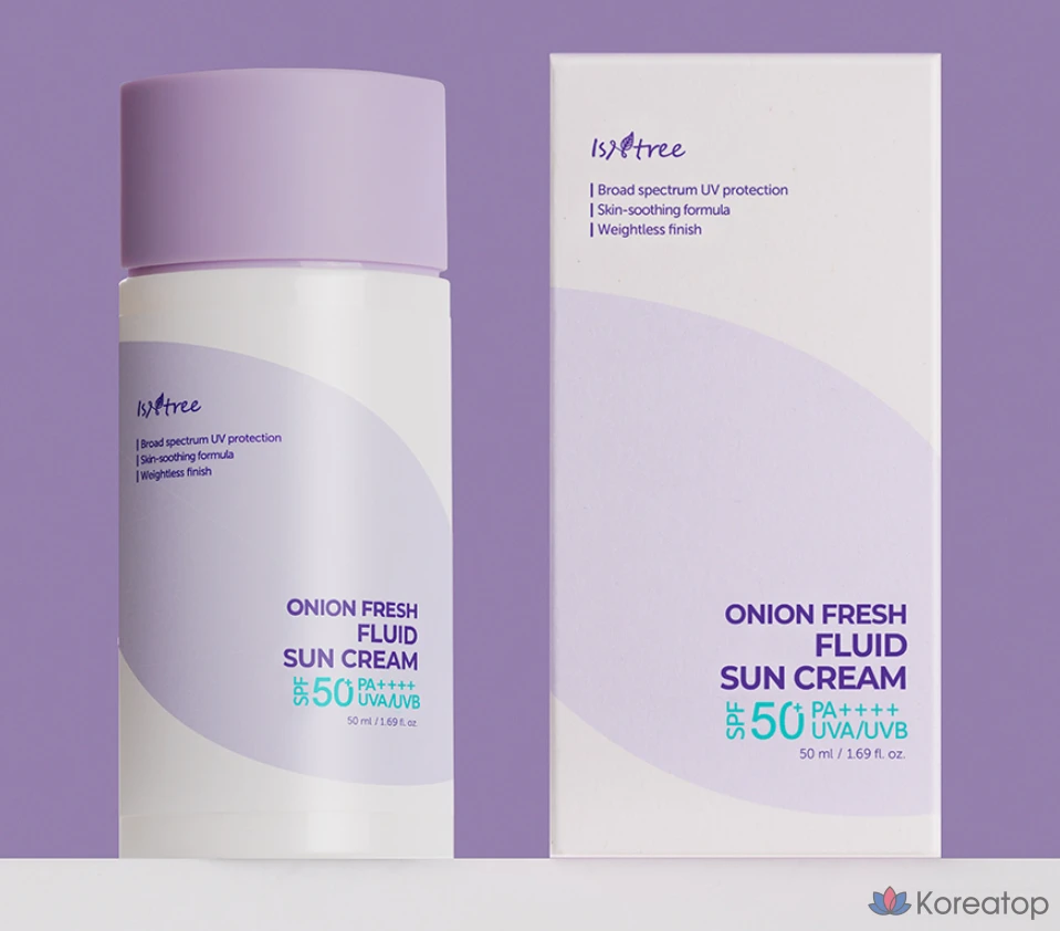 Солнцезащитный крем IsNtree Onion Fresh Fluid Sun Cream SPF50+ PA++++, 50 мл, 1 шт.