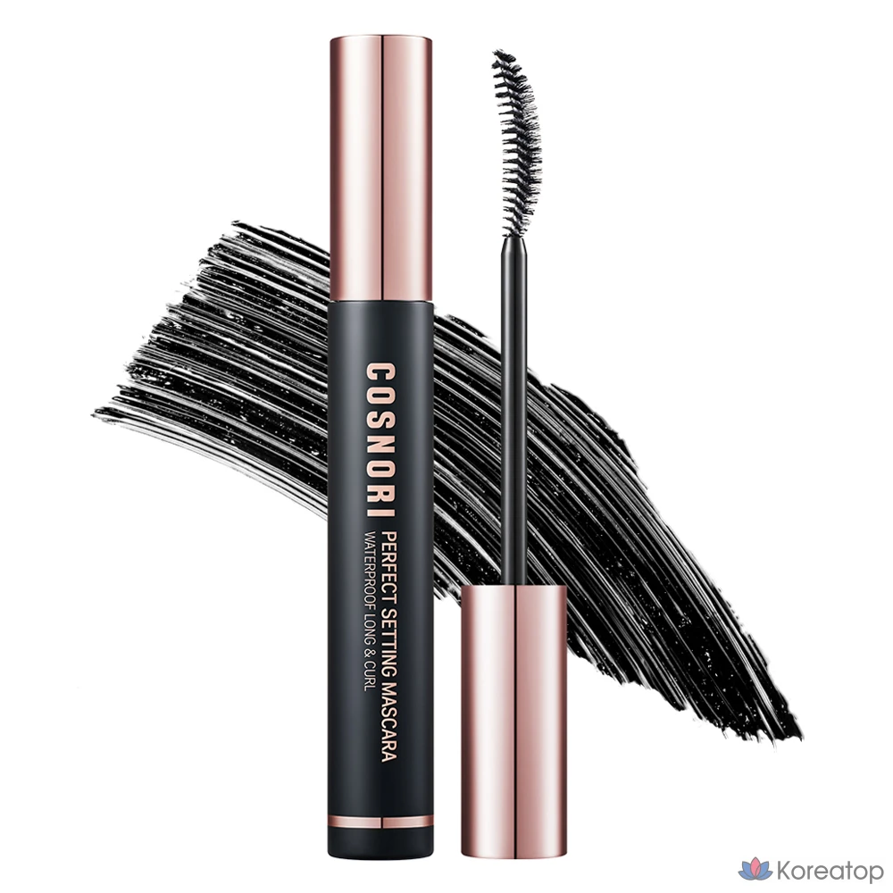 Тушь для ресниц Cosnori Perfect Setting Waterproof Long & Curl Mascara, оттенок 01 Black, 7 мл, 1 шт.