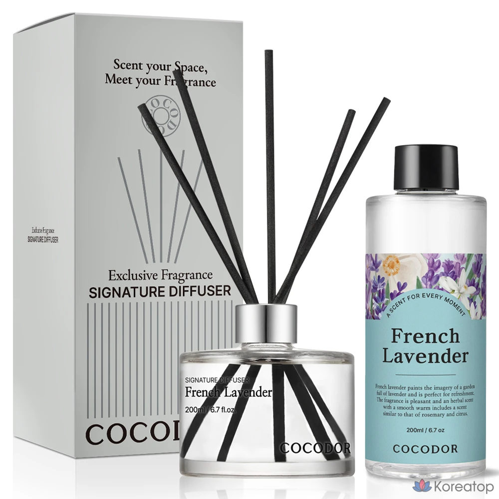 Диффузор для дома Cocodor Diffuser Set French Lavender, 200 мл + 200 мл, 1 шт.