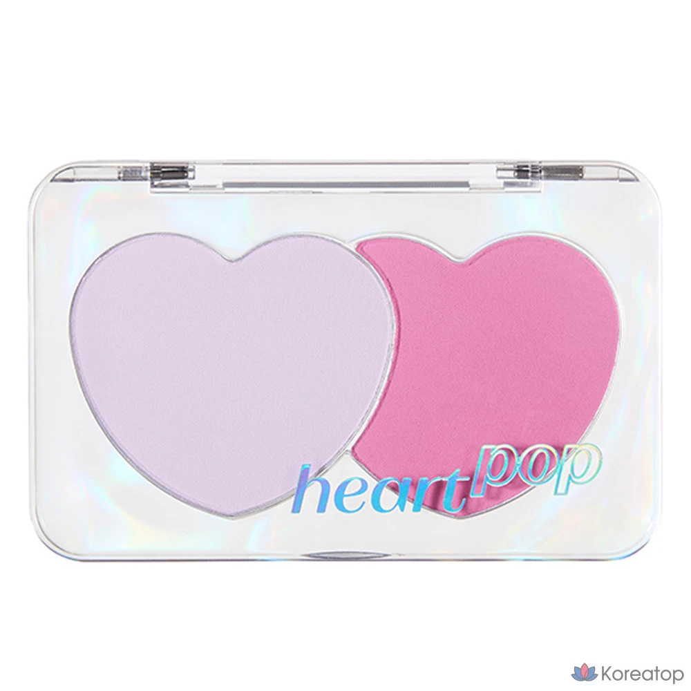 Блушер Etude House Heart Pop Duo Blusher, оттенок NBE Pale Peachy Coi, 7.5 г, 1 шт.