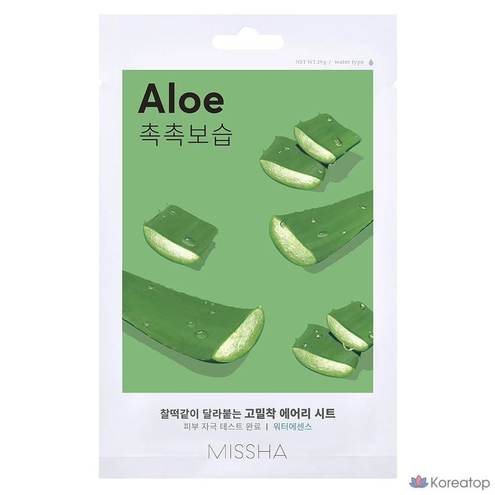 Тканевая маска для лица Missha Airy Fit Sheet Mask Aloe, 1 шт.