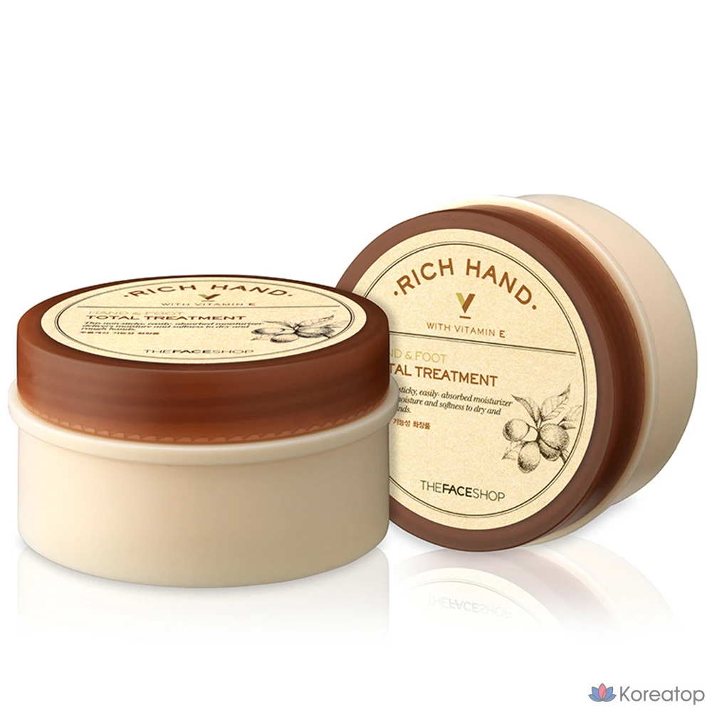 Крем для рук и ног The Face Shop Rich Hand V Hand &amp; Foot Total Treatment, 120 мл, 1 шт.