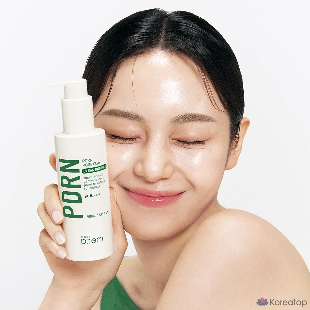 Очищающее молочко MAKE P:REM PDRN Pore Clay Cleansing Milk, 500 мл, 1 шт., фото 6
