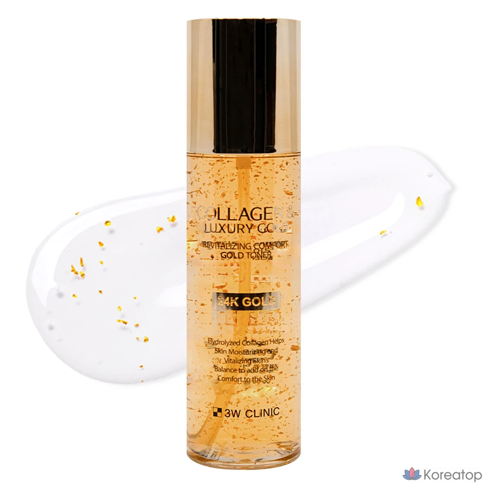 Тонер 3W Clinic Collagen &amp; Luxury Gold Comfort Gold Toner, 200 мл, 1 шт.