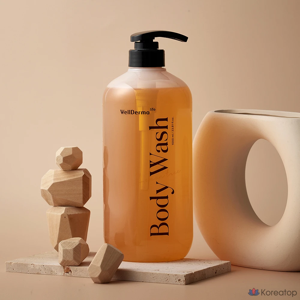 Очищающий гель для душа WellDerma Lemon Tree Low pH Body Wash, 1 л, 1 шт.