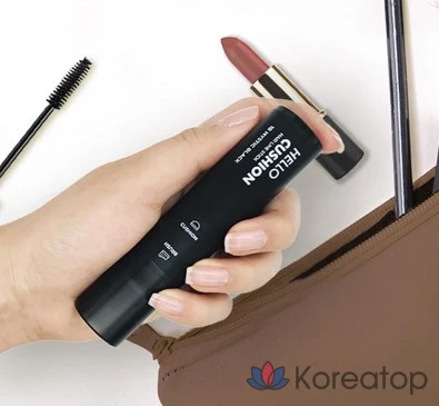 Кушон для волос Mise en Scene Hello Cushion Hairline Stick, оттенок 1B Mystic Black, 1 шт.