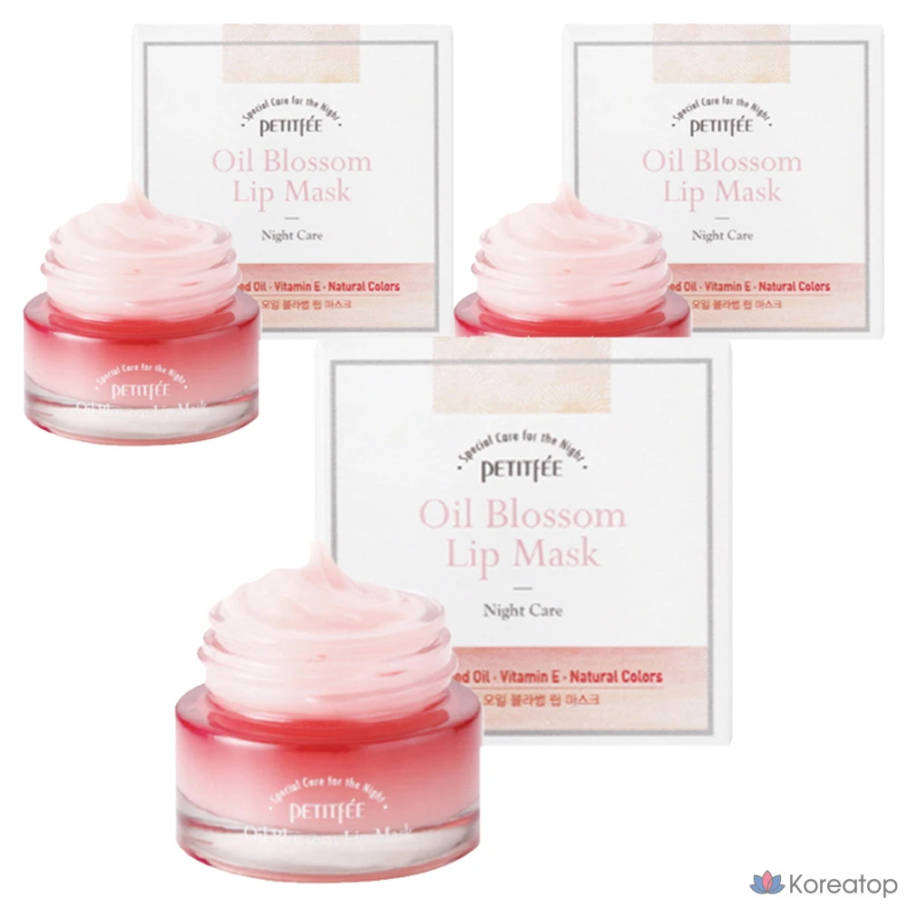 Тканевая маска для губ Petitfee Camellia Oil Blossom Lip Mask, 15 г, 3 шт.