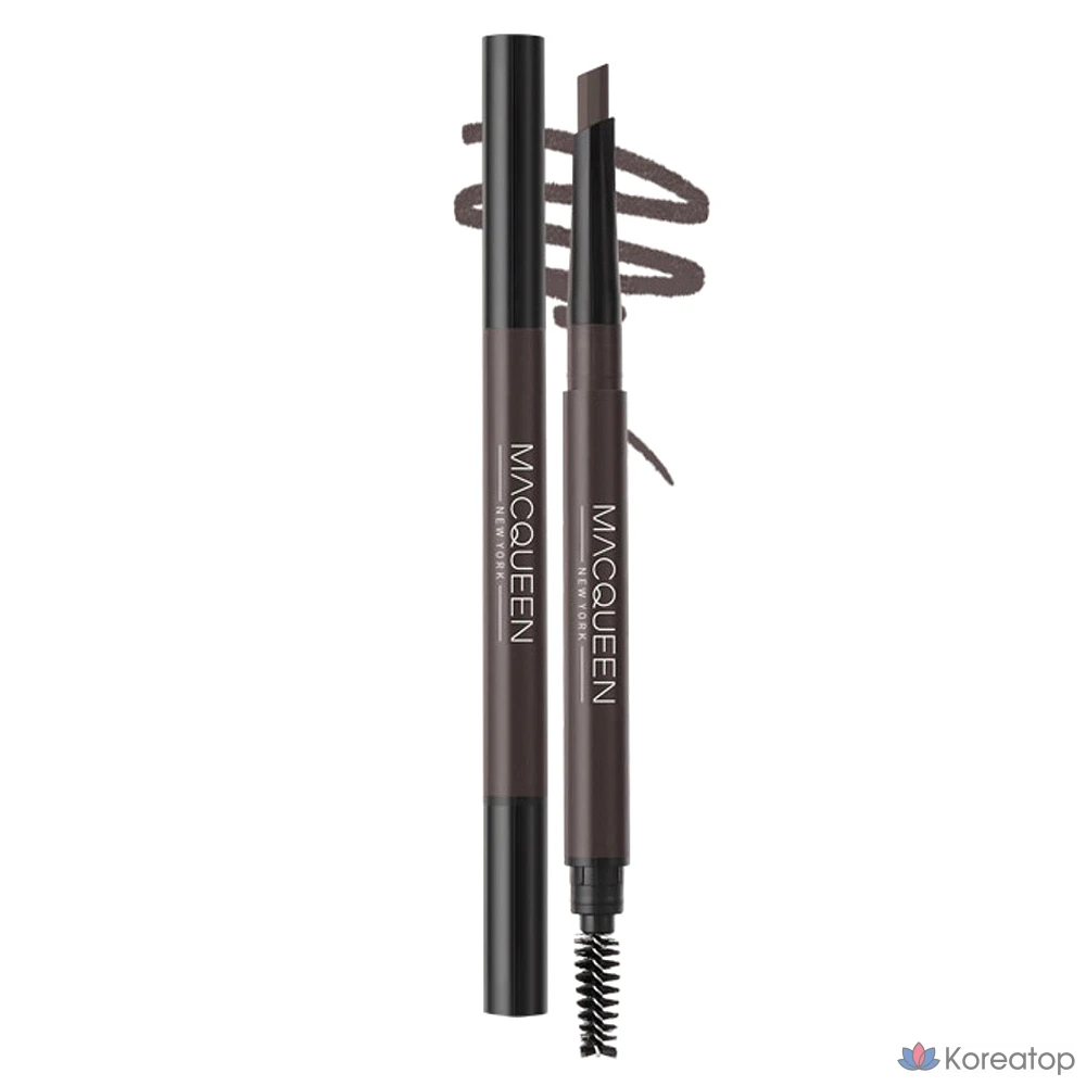 Карандаш для бровей Mqny My Strong Auto Eyebrow Pencil Hard Powder, оттенок Gray Brown, 0.35 г, 1 шт.