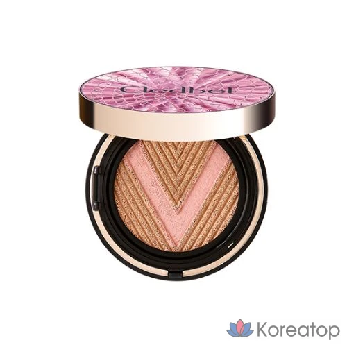 Кушон Cledbel Glowpower Lift V Pink Cushion Foundation, оттенок 21, 13 г + 13 г + 100 мл, 1 шт.