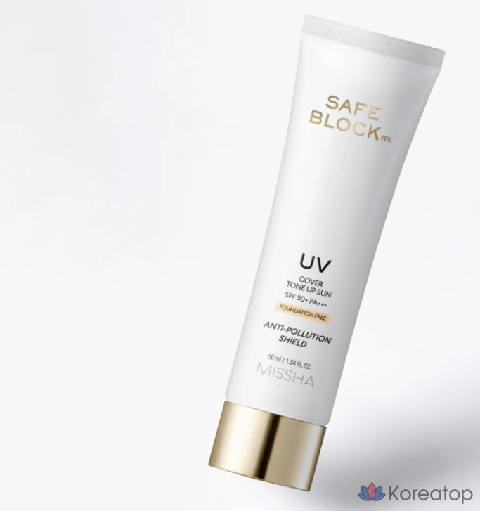 Солнцезащитный крем Missha Safe Block RX Cover Tone Up Sun Cream SPF50+ PA++++, 50 мл, 1 шт.