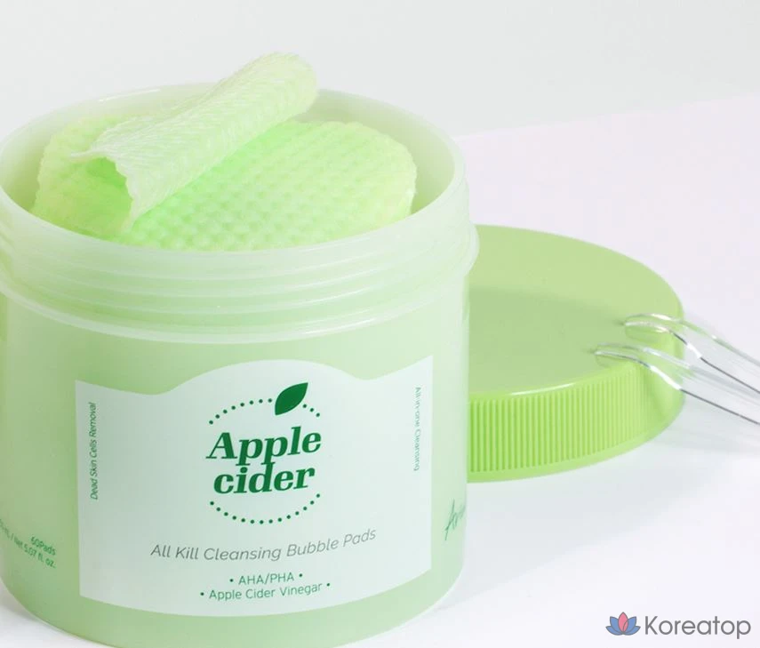 Пэды для умывания Ariul Apple Cider All Kill Cleansing Bubble Pad, 60 шт.