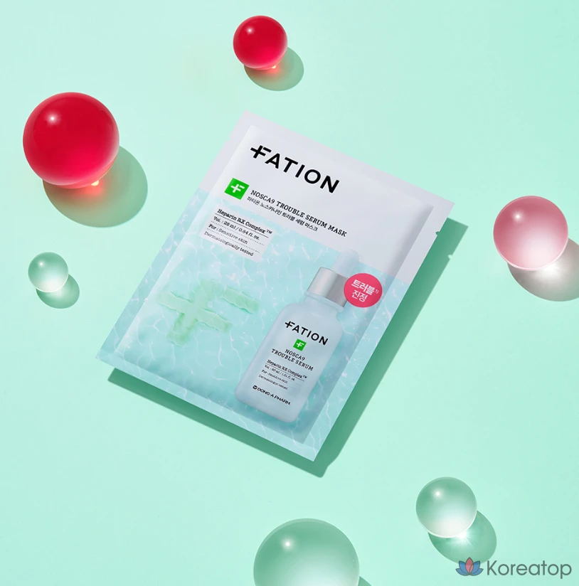 Тканевая маска для лица FATION Nosca9 Trouble Serum Mask, 25 мл, 100 шт., фото 3