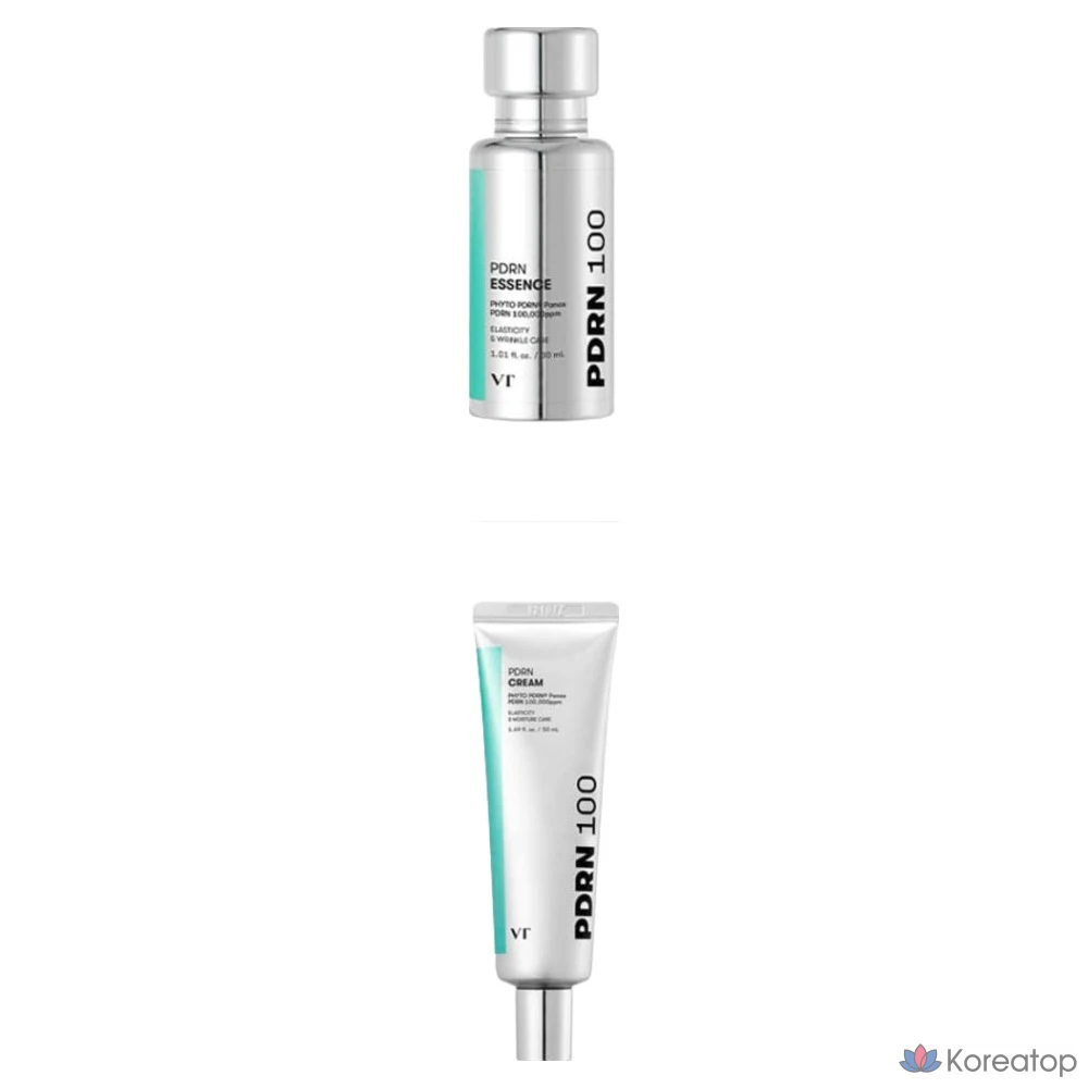 Набор для ухода VT Cosmetics PDRN 100 Essence + Needle Shot Stick Pouch 2-piece Set, 30 мл + 2 мл (10 шт.), 1 шт.