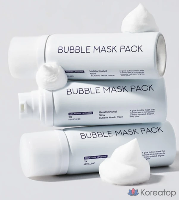 Тканевая маска для лица MAXCLINIC Melatonin Shot Glow Bubble Mask, 80 мл, 4 шт., фото 5