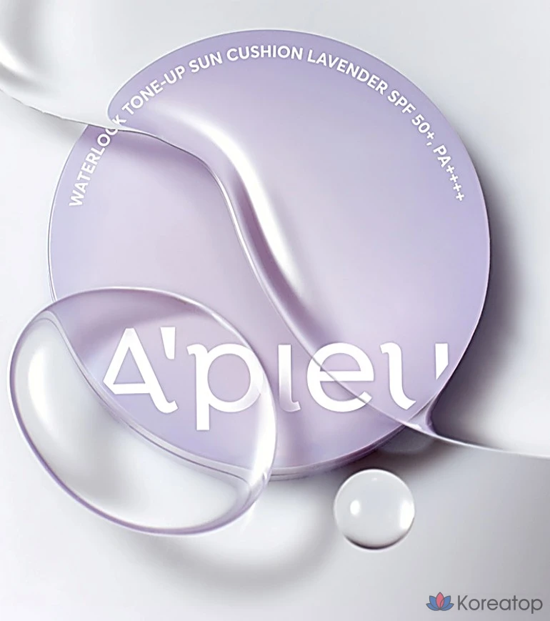Солнцезащитный кушон A'Pieu Waterlock Tone-Up Sun Cushion, оттенок Lavender, 15 г, 1 шт.