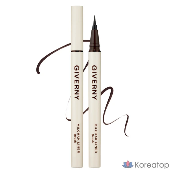 Подводка для глаз Giverny Fit Brush Liner, оттенок 02 Black Brown, 0.6 г, 1 шт.