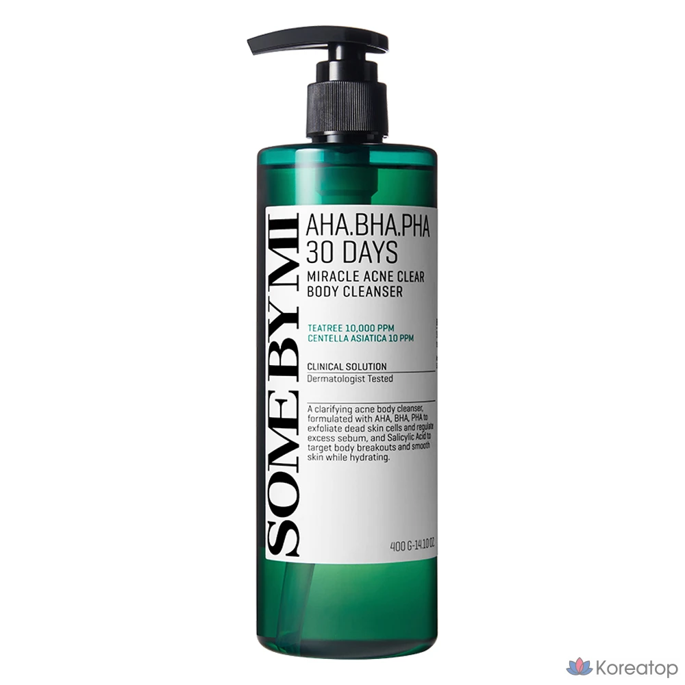 Очищающее средство для тела Some By Mi AHA BHA PHA 30 Days Miracle Acne Clear Body Cleanser, 400 г, 1 шт.