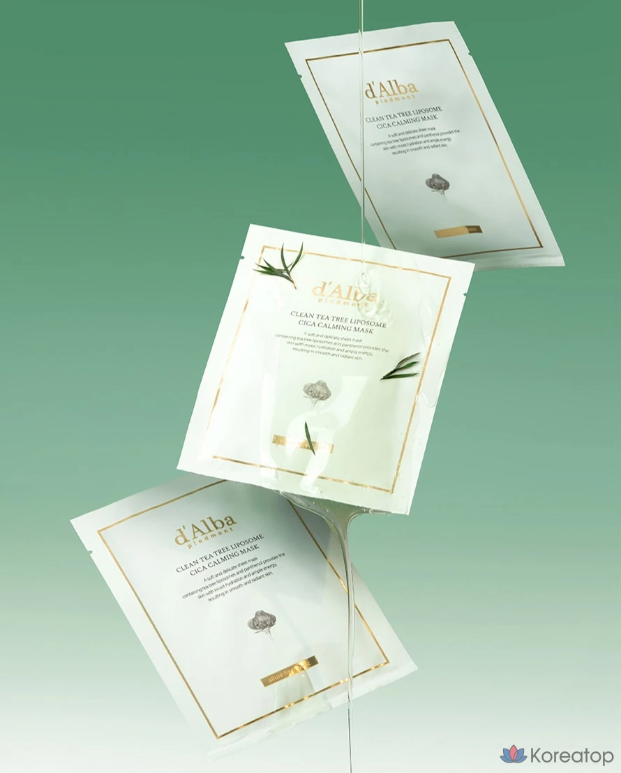 Тканевая маска для лица d'Alba Clean Tea Tree Liposome Cica Calming Mask, 5 шт.