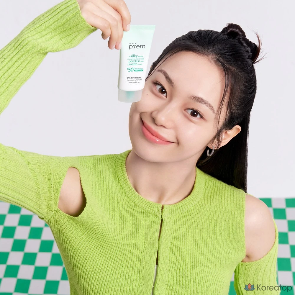 Солнцезащитный крем MAKE P:REM UV Defense Me No Sebum Sun Cream SPF50+ PA++++, 50 мл, 1 шт.