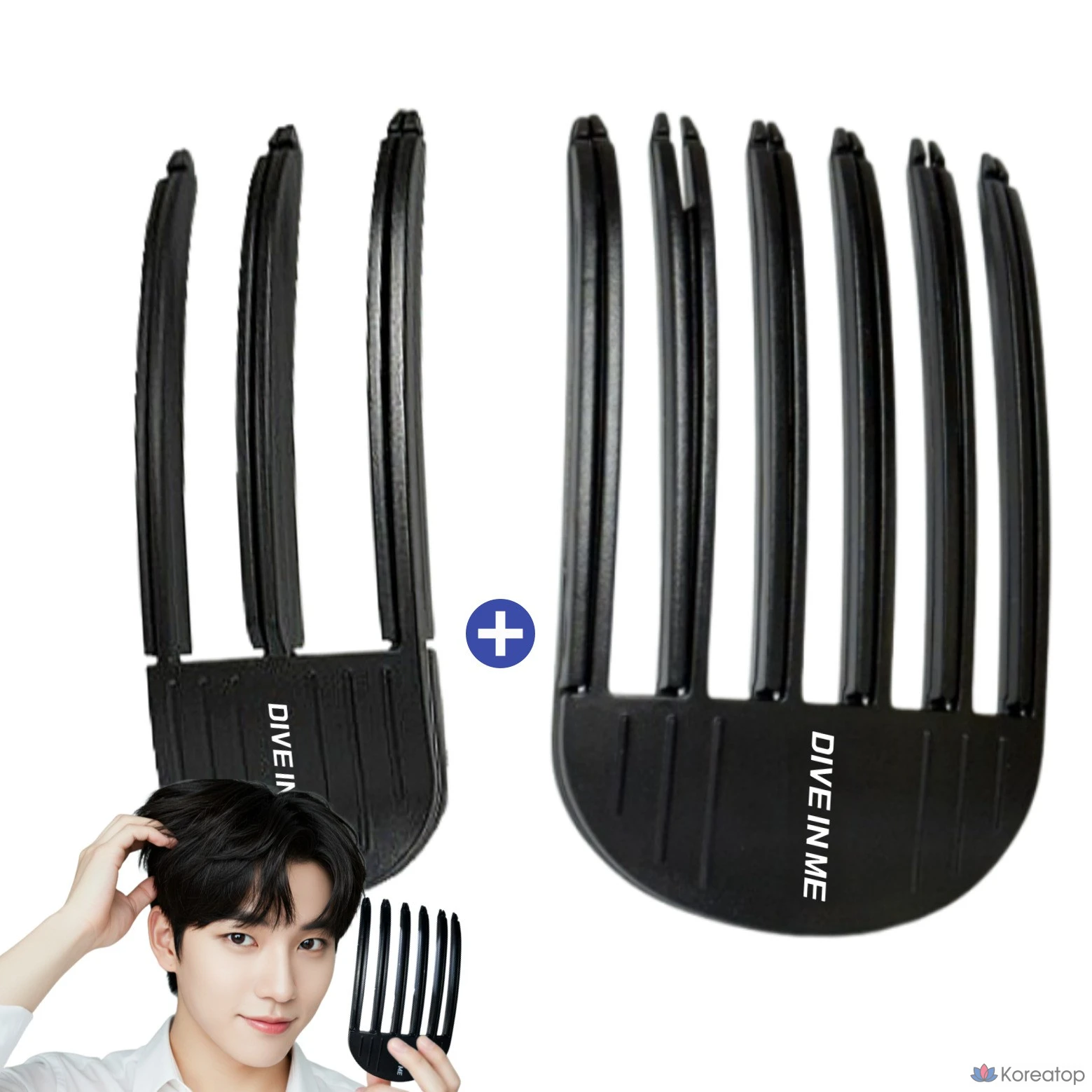 Заколка для волос DASHU Dive In Me Hair Clip, черный, 1 шт.