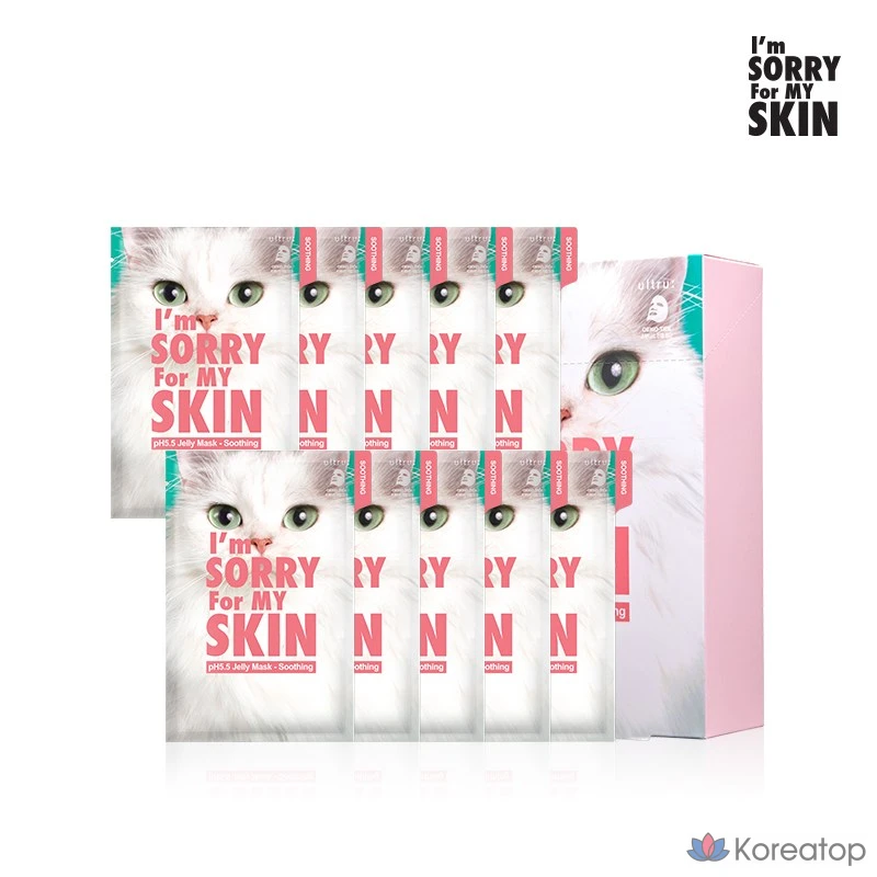 Тканевая маска для лица I'm Sorry for My Skin pH5.5 Soothing Jelly Mask Cat, 33 мл, 10 шт.