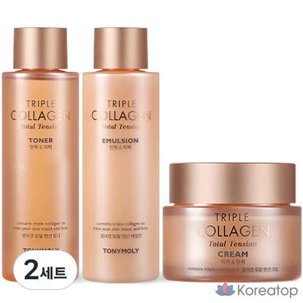 Набор для ухода Tony Moly Triple Collagen Total Tension 3-piece Set, 2 шт.