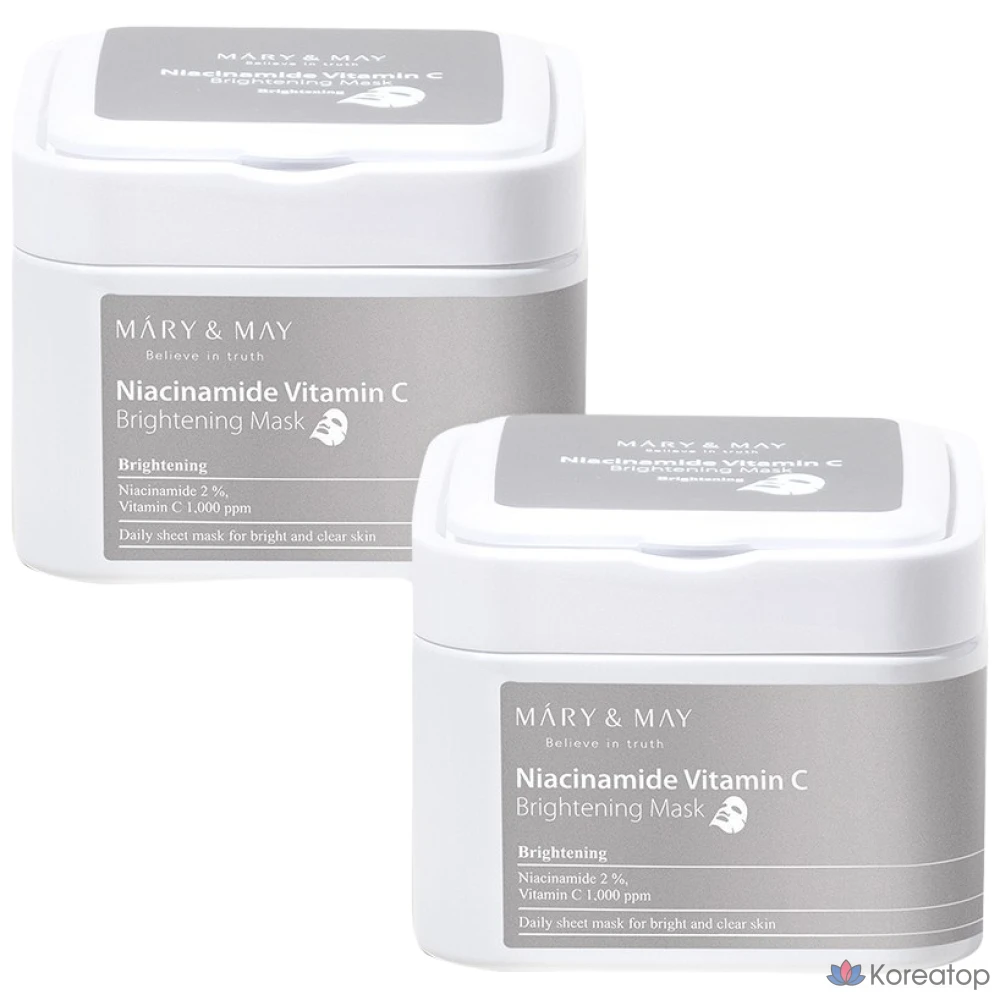 Тканевая маска для лица Mary&May Niacinamide Vitamin C Brightening Mask, 60 шт.