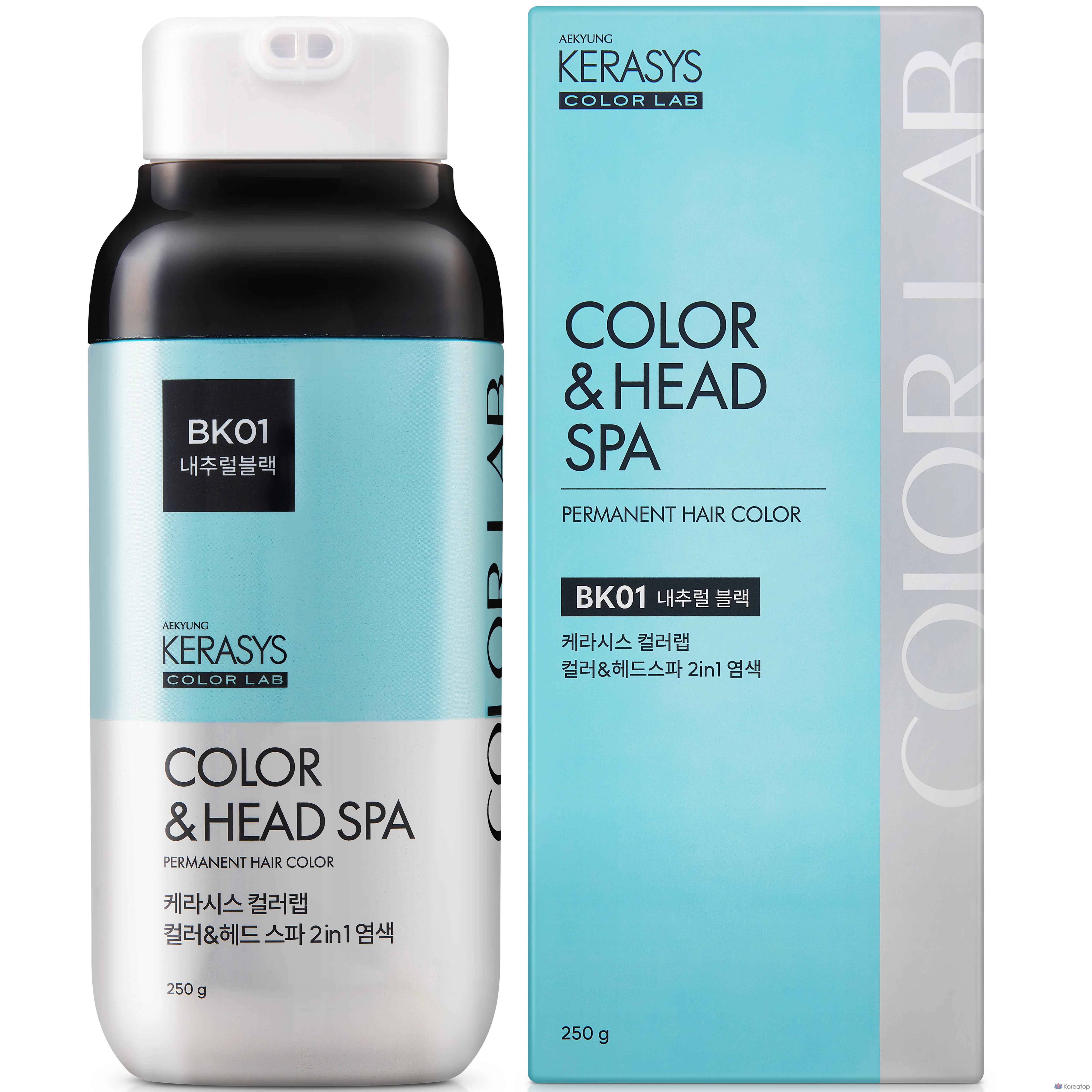 Краска для волос KeraSys Color Head Spa, оттенок Natural Black, 250 г, 1 шт.