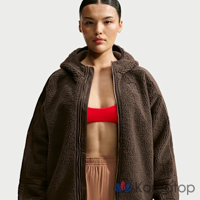 Худи на молнии женское Nike Skims Sherpa Oversized Full-Zip Hooded Jacket, фото 10