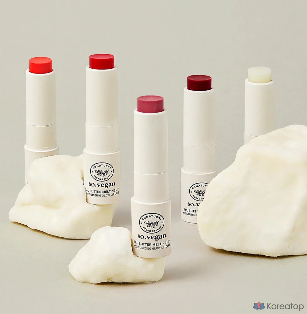 Бальзам для губ So Natural Vegan Sal Butter Melting Lip Balm, оттенок 05 Clear Apple, 3.8 г, 1 шт., фото 6