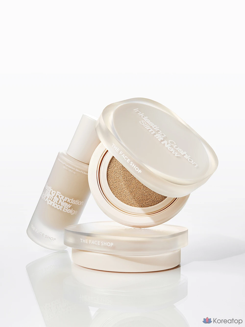 Кушон The Face Shop Ink Lasting Slim Fit New Cushion, оттенок V201 Apricot Beige, 12 г, 1 шт.