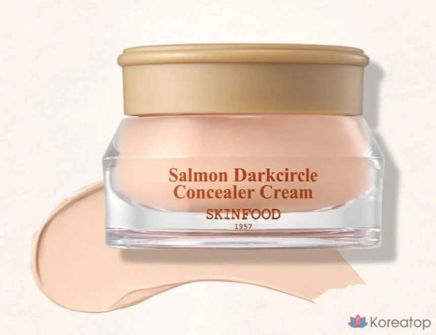 Крем-консилер Skinfood Salmon Dark Circle Cream Concealer, оттенок 0 Salmon Light, 10 г, 1 шт., фото 2