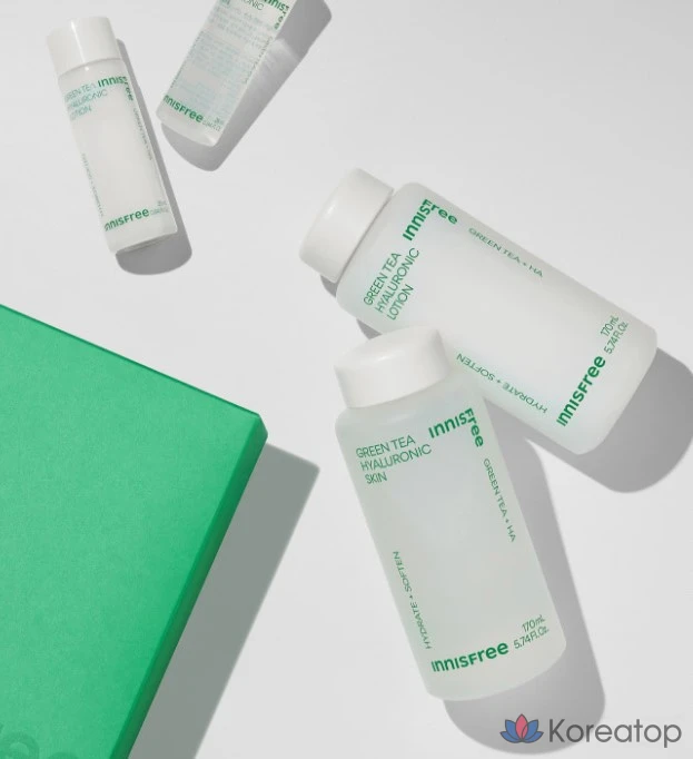 Набор для ухода Innisfree Green Tea Hyaluronic Acid Skincare Set, 1 шт.