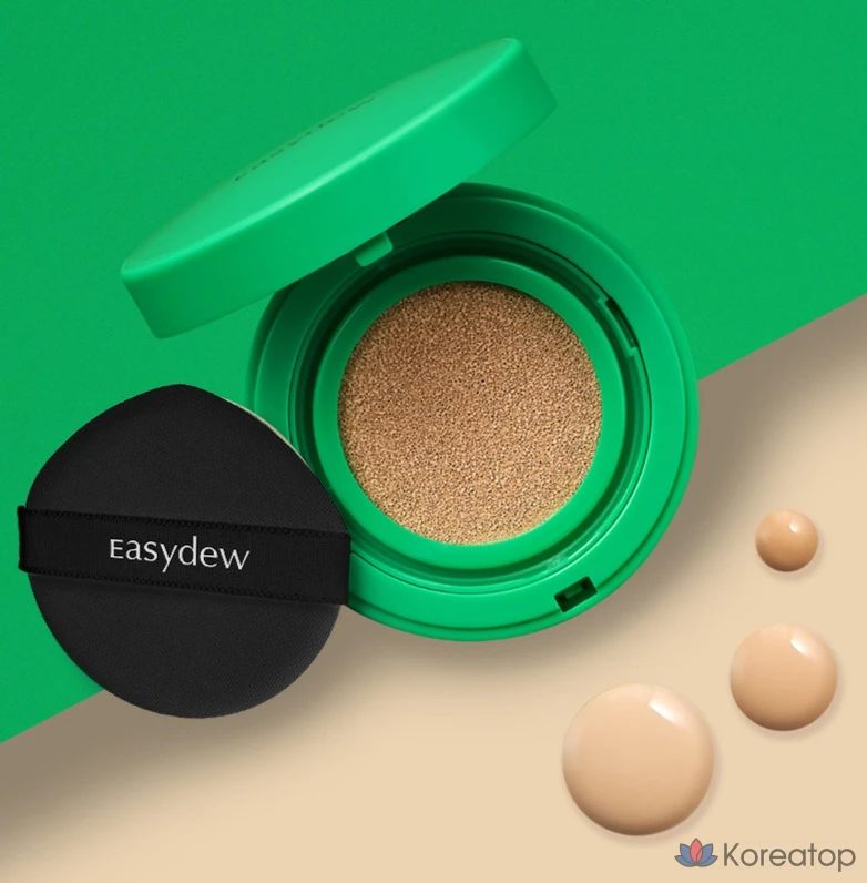 Кушон Easydew Mela B Toning Ampoule Cushion Refill Puff, оттенок 21 Natural, 13 г, 1 шт., фото 4
