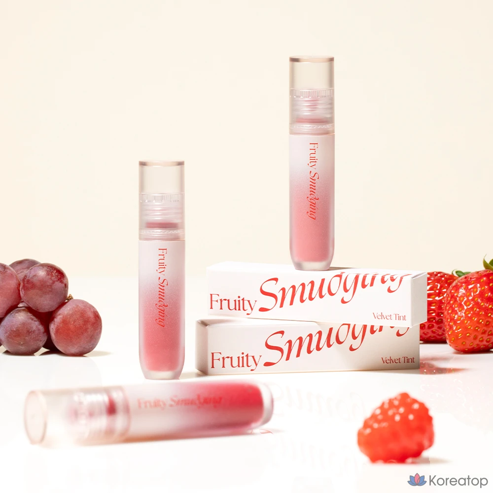 Тинт для губ MERZY Fruity Smudging Velvet Tint, оттенок FS5 Grape Smudging, 3.5 г, 1 шт., фото 2