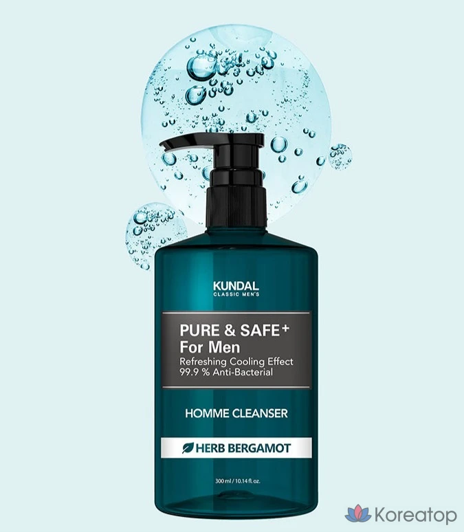 Очищающее средство для мужчин Kundal Pure &amp; Safe Cooling, 300 мл, 1 шт.