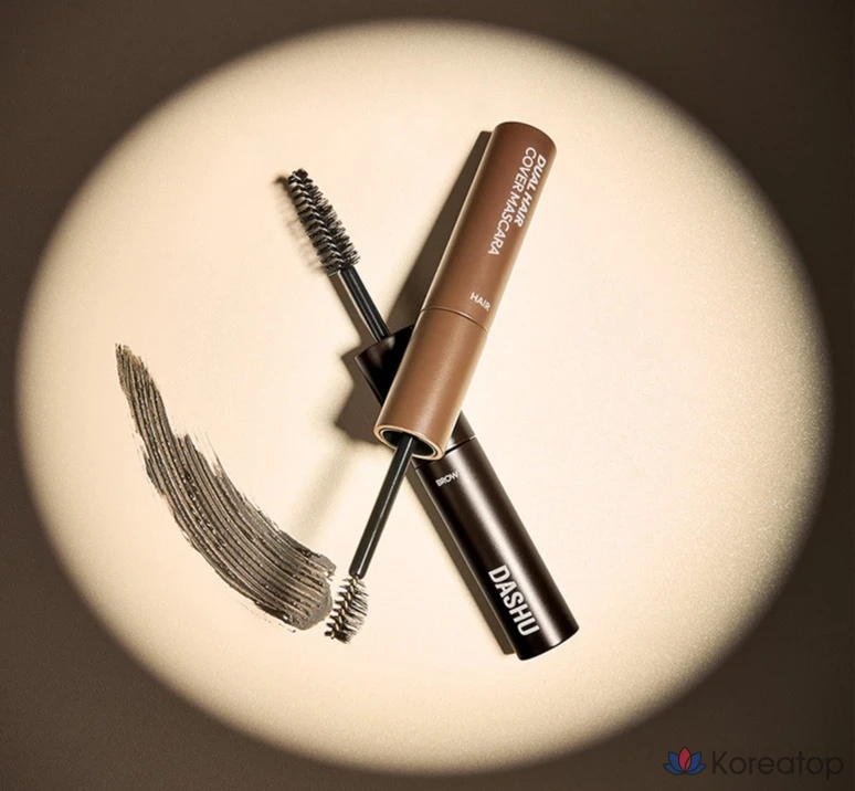 Тушь для ресниц и бровей DASHU Daily Dual Hair Cover Mascara, оттенок 02 Natural Brown, 10 г, 1 шт., фото 2