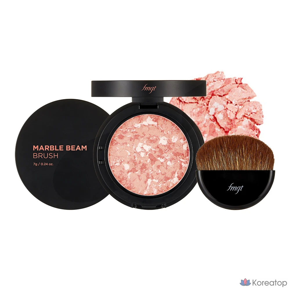 Румяна FMGT Marble Beam Blusher, оттенок 02 Love Coral, 7 г, 1 шт.