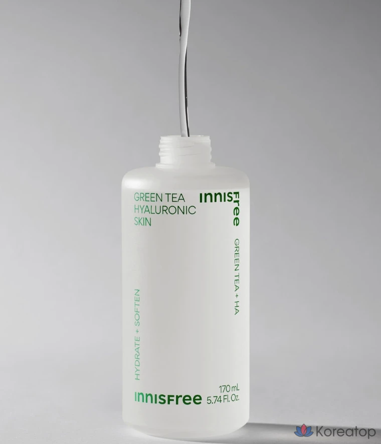 Тонер Innisfree Green Tea Hyaluronic Skin, 170 мл, 1 шт.