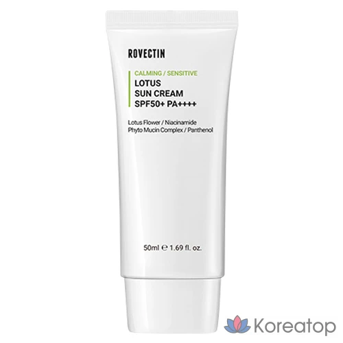 Солнцезащитный крем Rovectin Calming Lotus Water Cream SPF50+ PA++++, 50 мл, 1 шт.