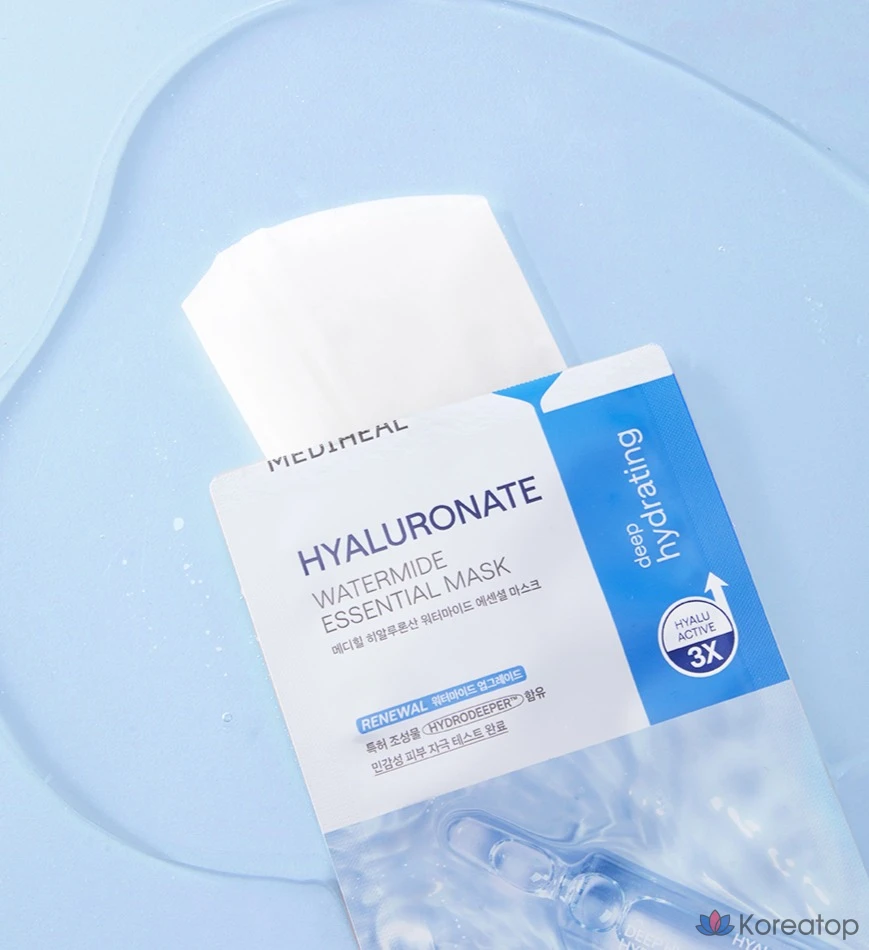 Тканевая маска для лица MEDIHEAL Hyaluronic Acid Watermide Essential Mask, 10 шт.