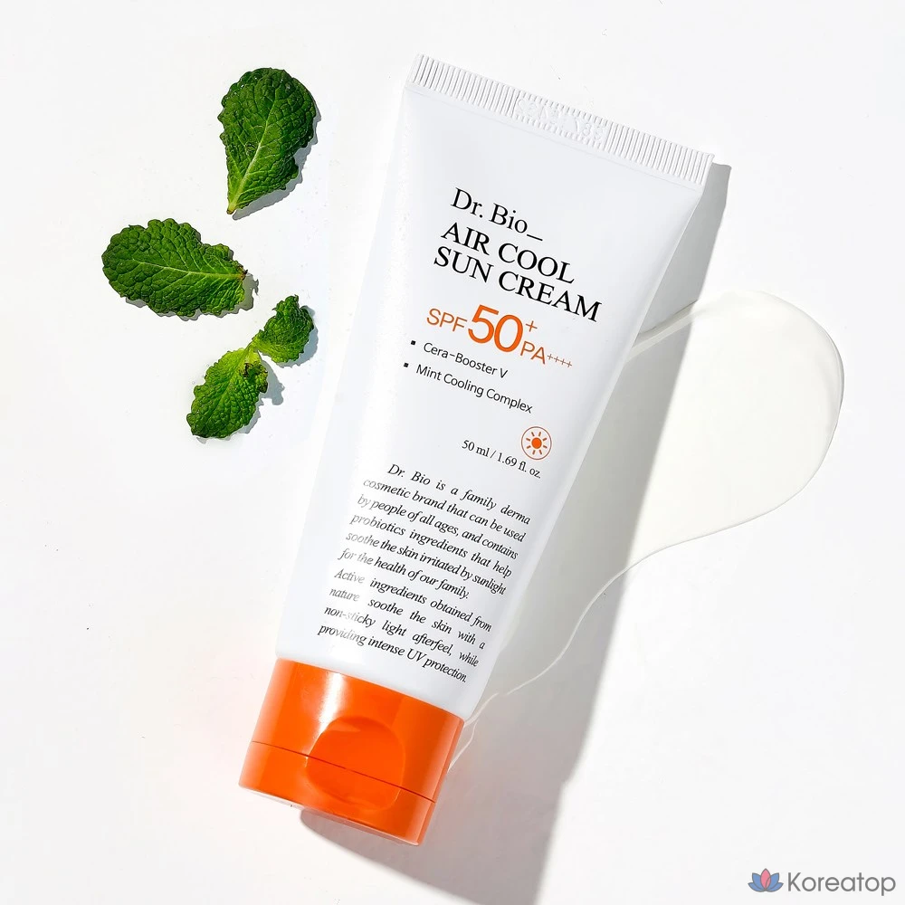 Солнцезащитный крем Dr. Bio Air Cool Mineral Sunscreen SPF50+ PA++++, 50 мл, 1 шт.