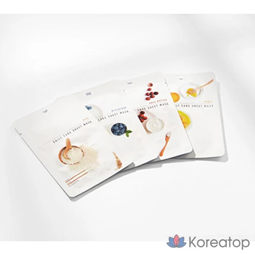 Тканевая маска для лица Eunyul Daily Care Sheet Mask Pack (Black Bean 10p + Rice 10p + Honey 10p), 30 шт.