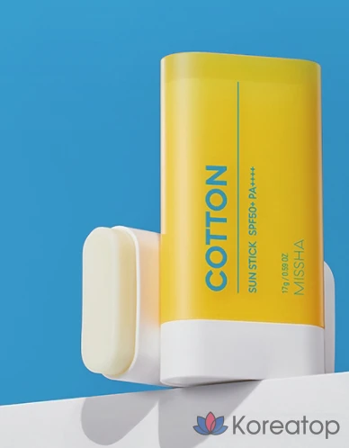 Солнцезащитный стик Missha All Around Safe Block Cotton Sun Stick SPF50+ PA++++, 17 г, 1 шт.