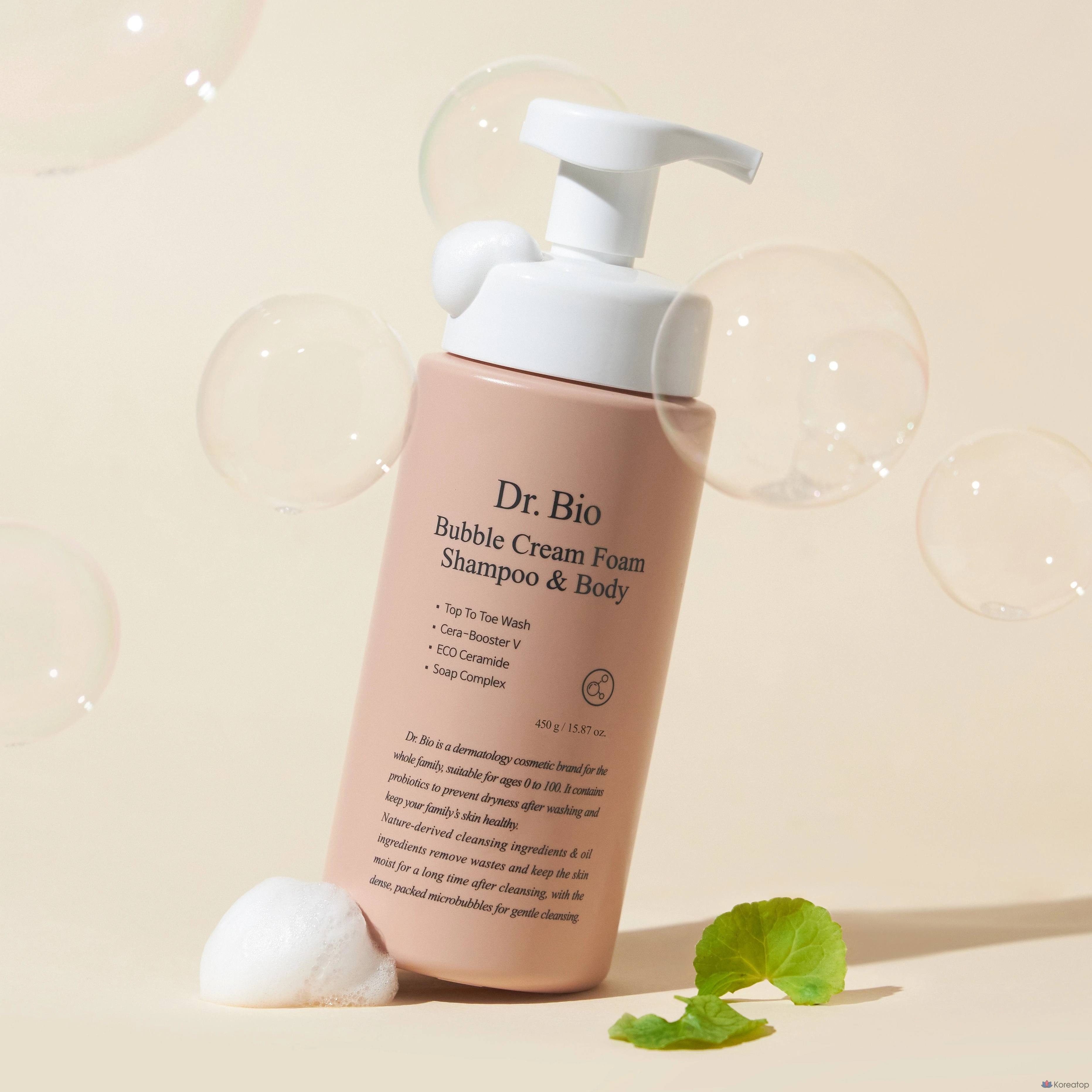 Очищающая пенка для тела и волос Dr. Bio Bubble Cream Foam Shampoo &amp; Body Wash, 450 мл, 1 шт.